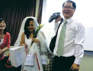 0907-roland_yingkheng We were not renewing our marriage vows. Just a fun intro to a talk on letting go before we could let others in.